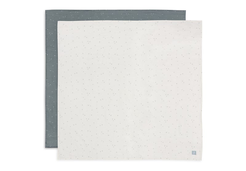 Jollein Swaddle Muslin 115x115cm Twinkling Sea Green (2pack) - Image 1